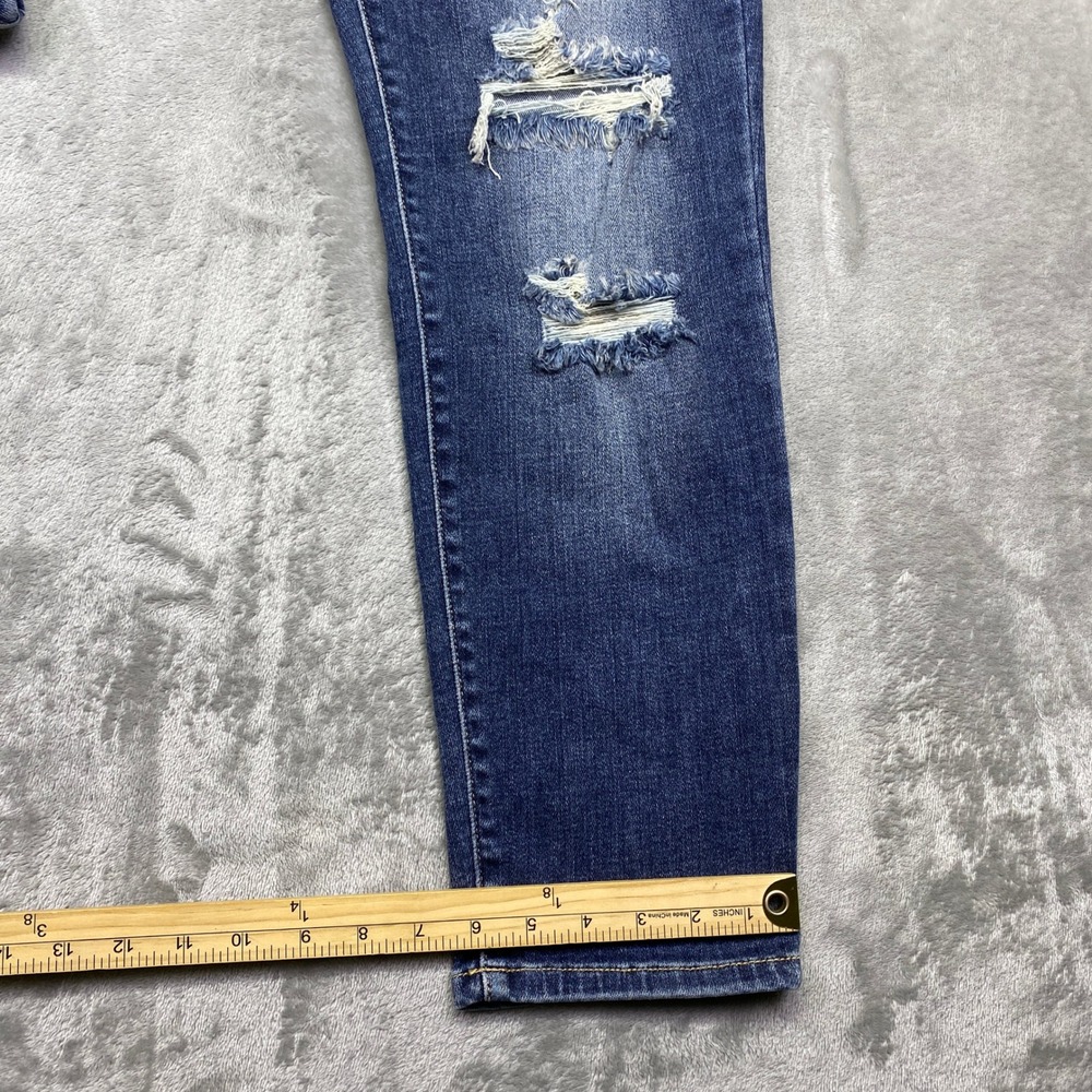 Judy Blue Skinny Fit Distressed Jeans Medium Wash High Rise Womens 9/29 Grunge - Picture 4 of 9